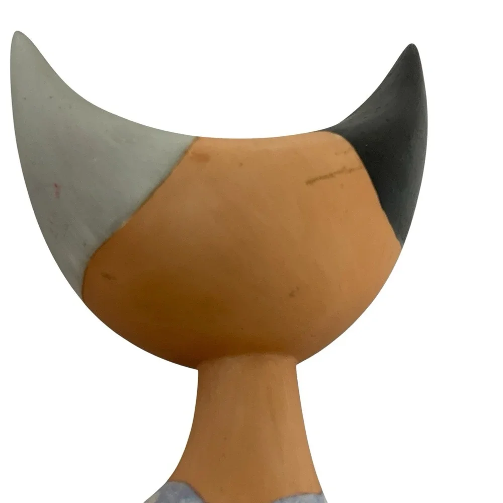 Goebel Rosina Wachtmeister Stella Cat Figurine Porcelain Modern Art Gold 7